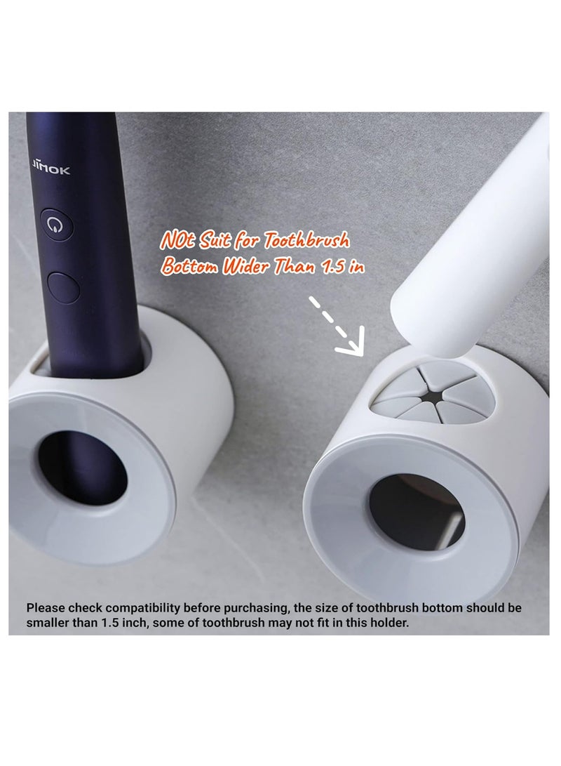 2-Pack Electric Toothbrush Holder, Wall Mounted for Shower Space-Saving, Storage Organizer Caddy for Kids, Bathroom Decor - Image 2