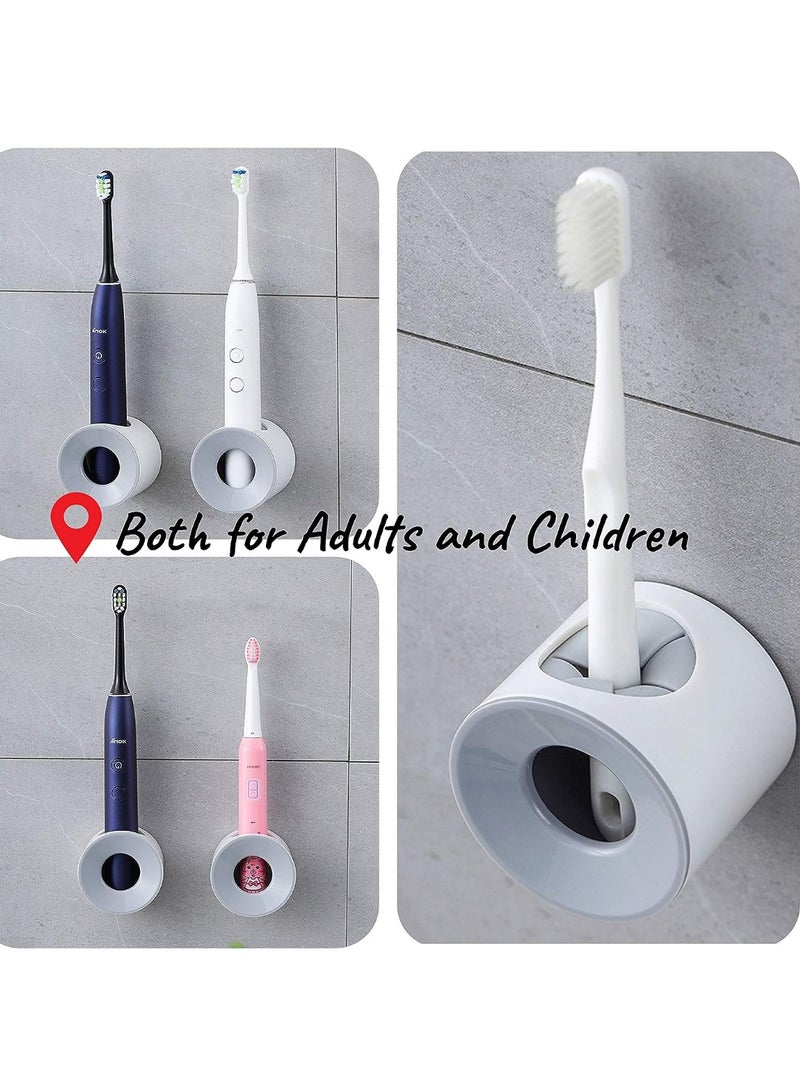 2-Pack Electric Toothbrush Holder, Wall Mounted for Shower Space-Saving, Storage Organizer Caddy for Kids, Bathroom Decor - Image 5