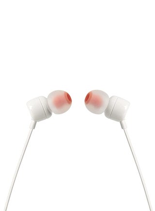 Tune 110 Wired In-Ear Headphones - Deep Pure Bass - 1-Button Remote - Tangle Free Cable - Ultra Comfort Fit White - view 5