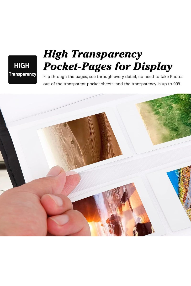 VKL ألبوم صور 256 لفيلم فوجي فيلم إنستكس ميني كاميرا، صور بولارويد 2x3 بوصة، كتاب ألبوم صور لفوجي فيلم إنستكس ميني 11 12 9 90 70 40 8 كاميرا فورية، لفيلم إنستكس ميني الفوري (أسود) - Image 3