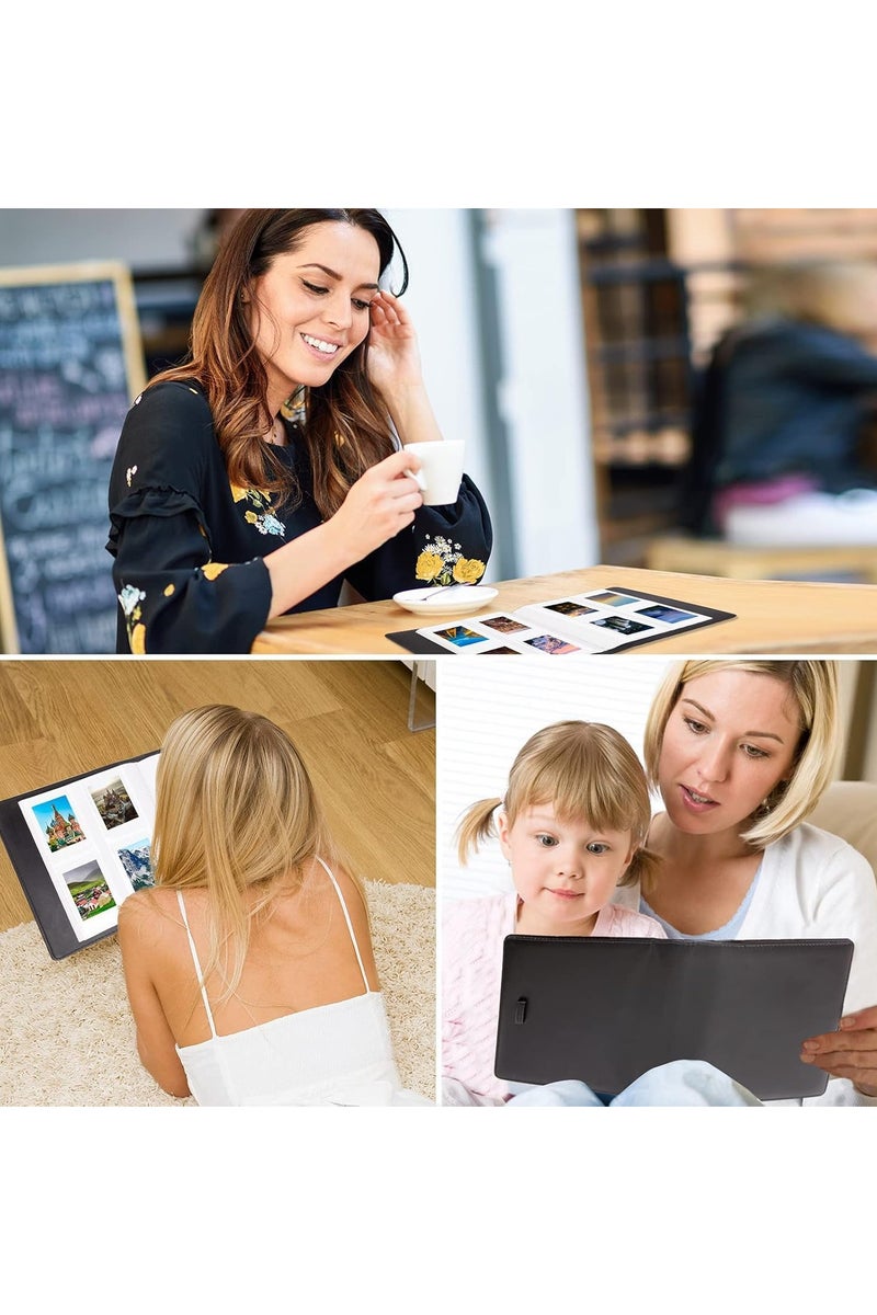 VKL ألبوم صور 256 لفيلم فوجي فيلم إنستكس ميني كاميرا، صور بولارويد 2x3 بوصة، كتاب ألبوم صور لفوجي فيلم إنستكس ميني 11 12 9 90 70 40 8 كاميرا فورية، لفيلم إنستكس ميني الفوري (أسود) - Image 4