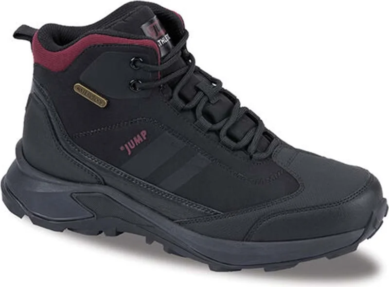 جامب 25683 Men's Boots - - Black Claret Red - 40