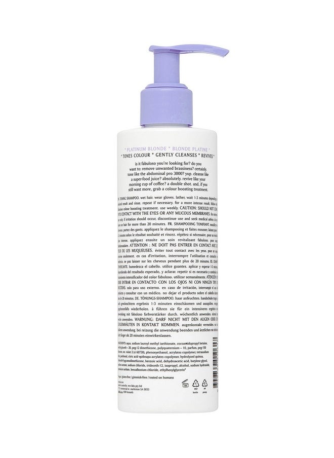 EVO Fabuloso Platinum Blonde Toning Shampoo Refreshes And Revives Colored Hair Purple Shampoo To Extended Life Of Color Treated Blonde Hair 250Ml / 8.4Oz  - Image 3