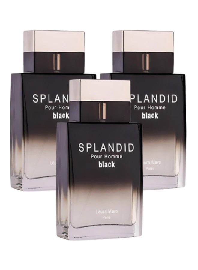 Laura Mars 3 Pieces Splandid Black Perfume For Men 100ml EDT - Image 1