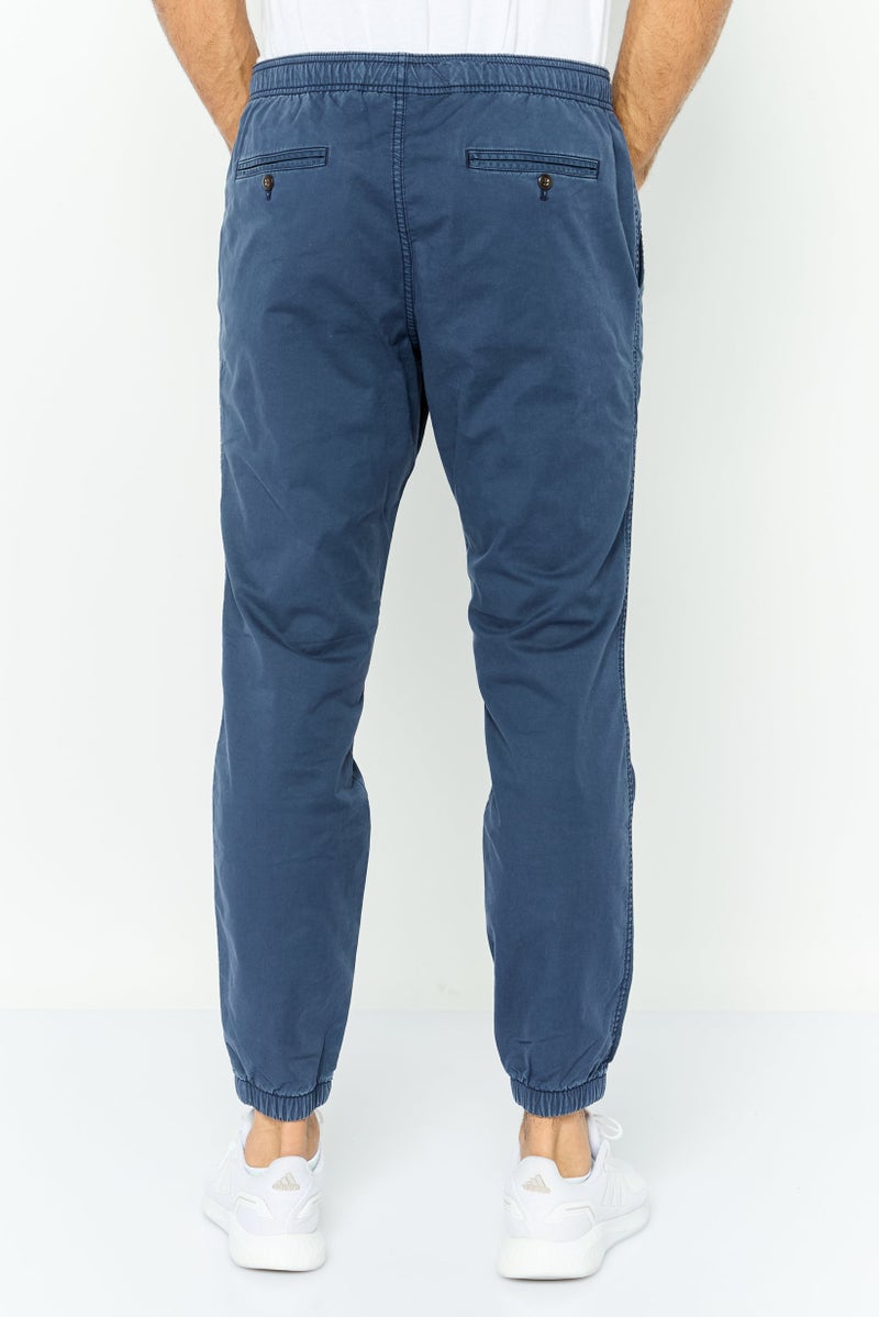 GAP Men Regular Fit Solid Jogger Pants, Navy - Image 4