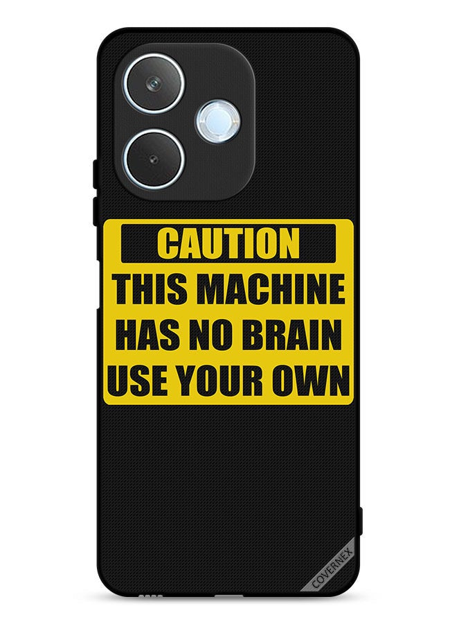 Covernex Oppo A5 Pro Protective Case Cover Caution This Machine Has No Brain Use Your Own - Image 1