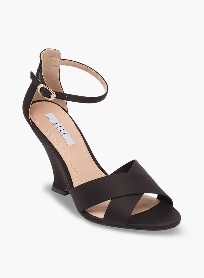 Elle Women Cross Strap Wedge Heel Sandals