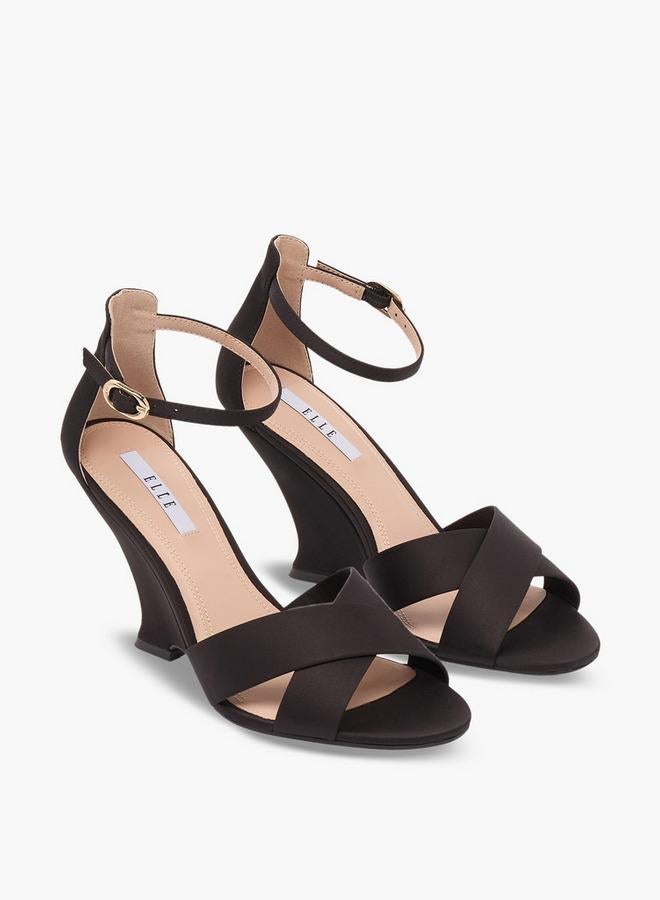 ELLE Women Cross Strap Wedge Heel Sandals - Image 3