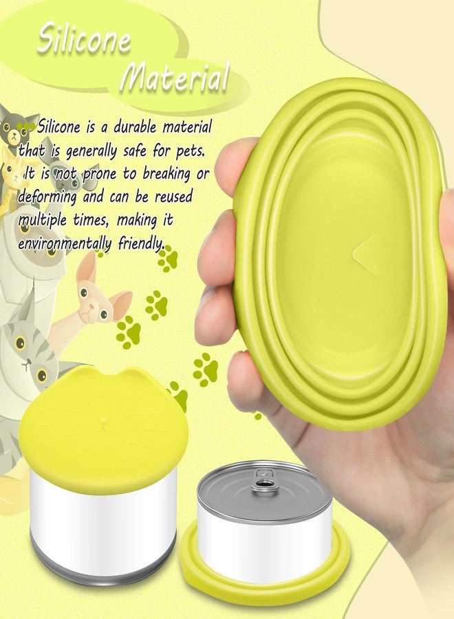 CUTEABC Cat Food Can Covers Lids,Cat Food Spoon,2 Pcs/Set Includ Cat Food Lid and Cat Spoon,Silicone Cat Food can Lid and Cat Spoons for Wet Food,Pet Can Cover and Spoon Set for 3 oz-14 oz Cans (Green)… - Image 3