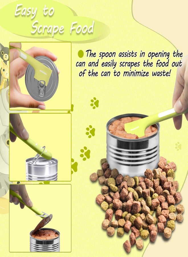 CUTEABC Cat Food Can Covers Lids,Cat Food Spoon,2 Pcs/Set Includ Cat Food Lid and Cat Spoon,Silicone Cat Food can Lid and Cat Spoons for Wet Food,Pet Can Cover and Spoon Set for 3 oz-14 oz Cans (Green)… - Image 5