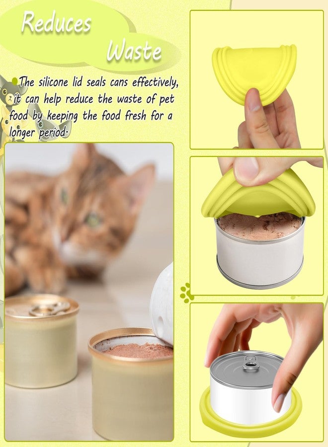 CUTEABC Cat Food Can Covers Lids,Cat Food Spoon,2 Pcs/Set Includ Cat Food Lid and Cat Spoon,Silicone Cat Food can Lid and Cat Spoons for Wet Food,Pet Can Cover and Spoon Set for 3 oz-14 oz Cans (Green)… - Image 4