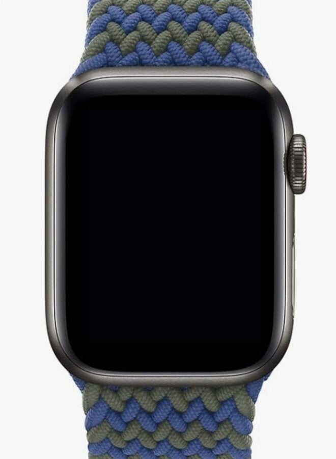 49/45/44/42mm Nylon Braided Solo Band with Braided Rubber Band for Apple Watch. - Image 3