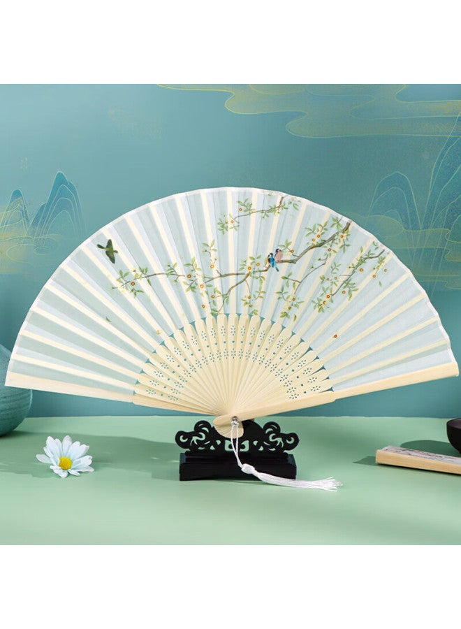 Tatanice Folding Fan, Chinese Classical Style, 6.5 Inches, Silk Fan For Women, Dance Performance Fan, Photo Prop, Birthday Gift - Image 5