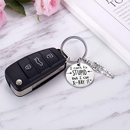 Ukodnus I Can't Fix Stupid But I Can X-Ray It Keychain, Funny Graduation Gifts for Radiology Radiologist X-Ray Technician Graduate, Christmas Gift For Nurse, Funny Imaging Present - Image 3