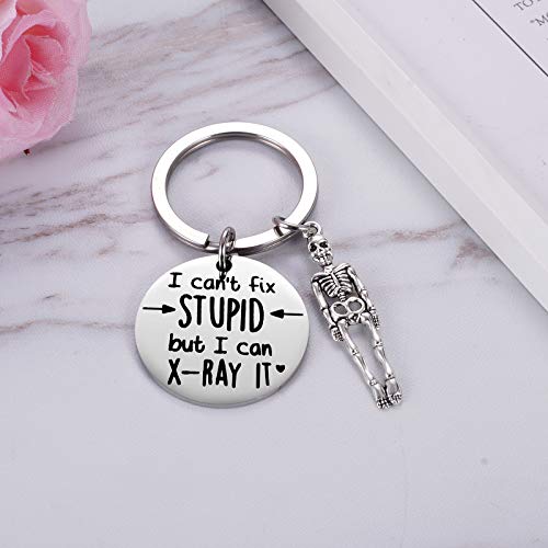 Ukodnus I Can't Fix Stupid But I Can X-Ray It Keychain, Funny Graduation Gifts for Radiology Radiologist X-Ray Technician Graduate, Christmas Gift For Nurse, Funny Imaging Present - Image 4