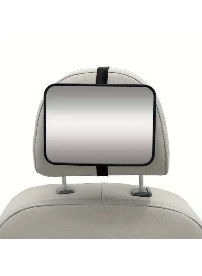 Wide Angle Shatter Resistant Car Mirror Black Frame Easy Installation - Image 3
