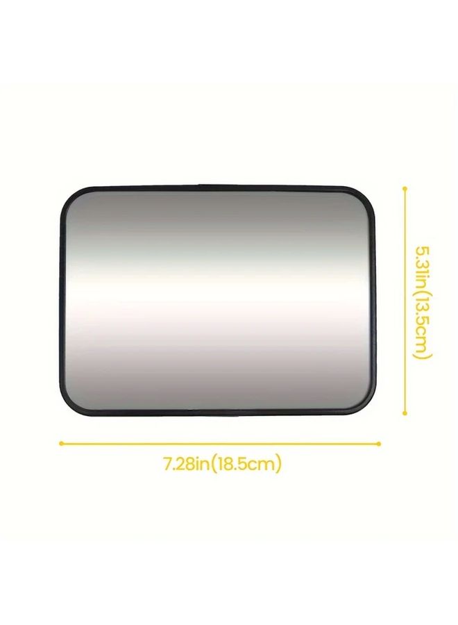 Wide Angle Shatter Resistant Car Mirror Black Frame Easy Installation - Image 2