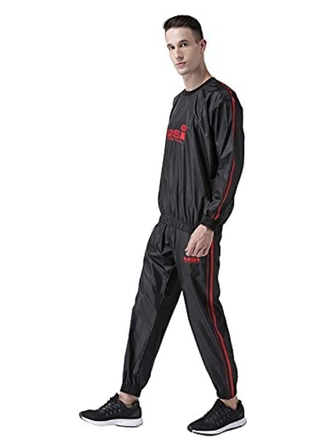 USI UNIVERSAL USI Professional Sauna Suit Top & Bottoms Sweat Sports Suit Sauna Suit For Men (X-Large) - Image 3