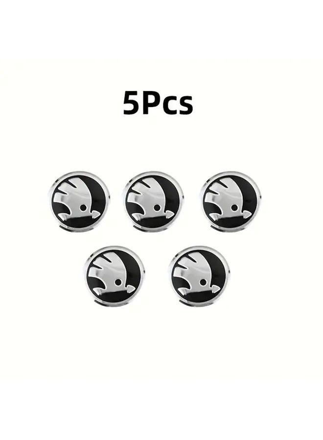 5pcs Green 14mm Car Remote Key Sticker Emblem Decal For Octavia A7 Kodiaq Fabia Superb Rapid Kamiq Karoq Yeti Enyaq - Image 5
