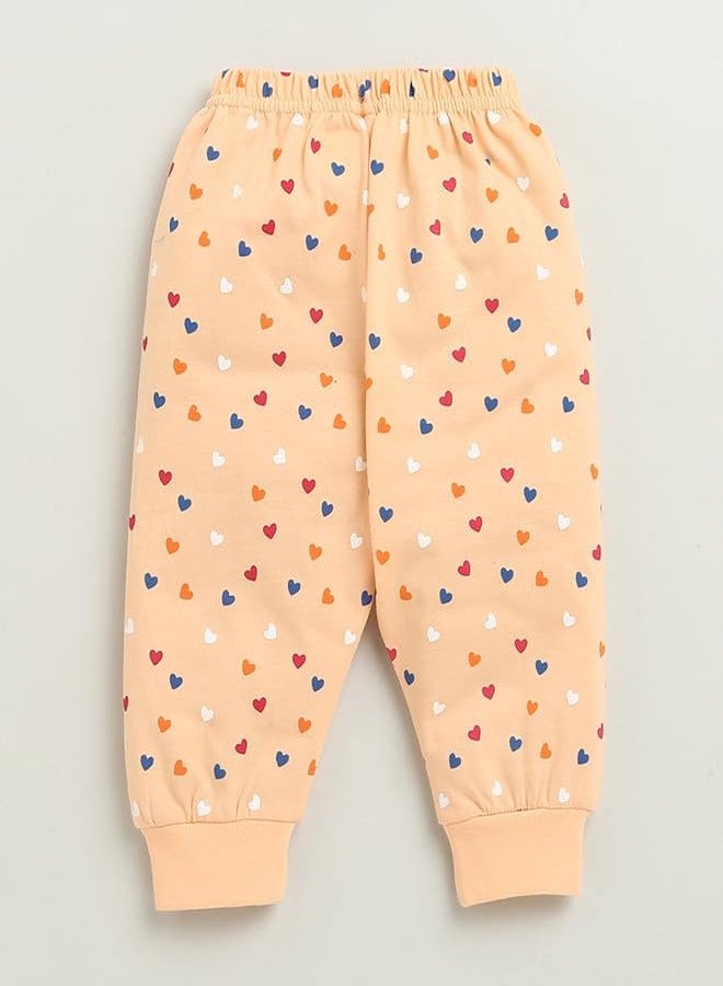 BUMZEE Baby Girls Cotton Full Sleeves Jabla & Pyjama Set Peach - 3-6 Months (Peb10432C-pch) - Image 5