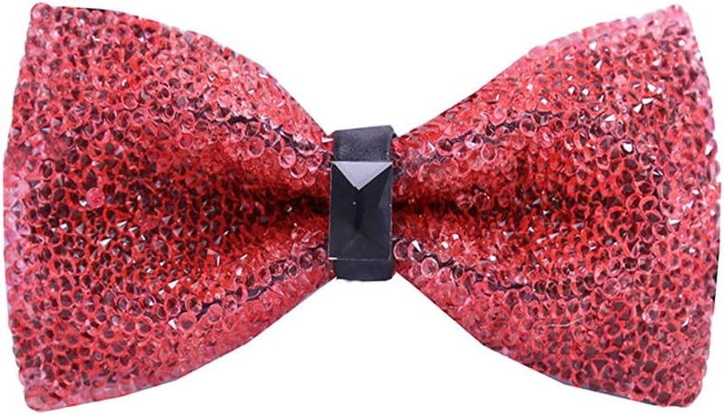 Men's Big Boy Sparkle Rhinestone Bow Tie Novelty Banquet Wedding Pre-Tied Bowtie