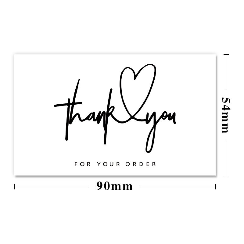 White Thank You Card Thank You Gift Card Simple Gift Packaging Greeting Card Coated Paper Card - Image 3