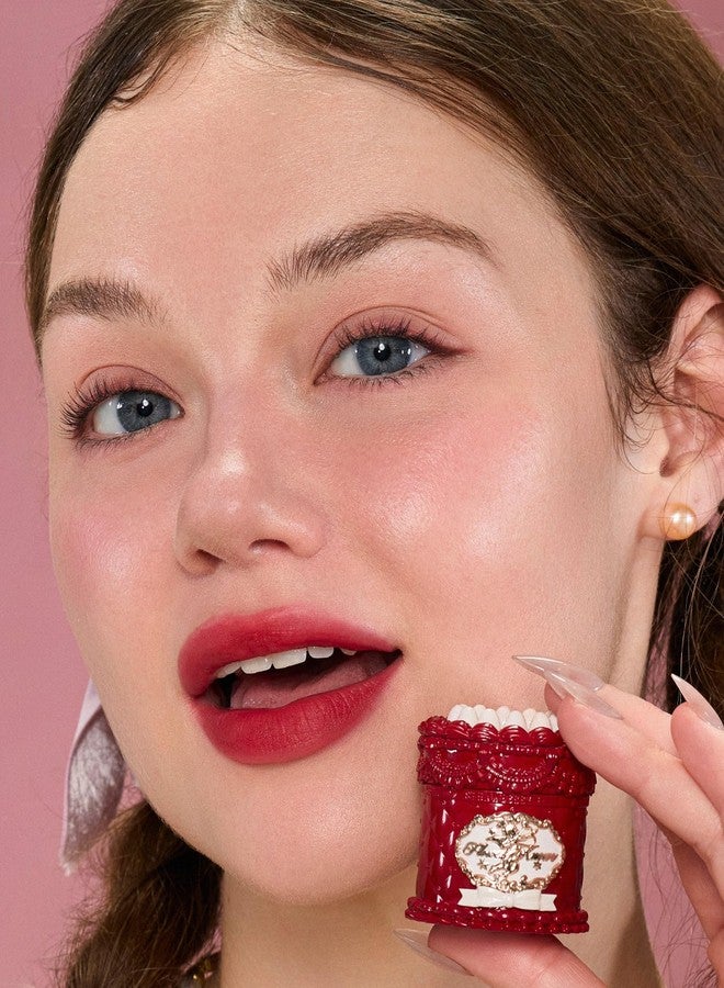 Flower Knows Strawberry Cupid Cake Lip Cream,Velvety-Smooth Matte Liquid Lipstick,Hydrating,Smudge-proof & Stain-Free Lip Stain(V08 Cranberry,0.17 Fl Oz) - Image 5