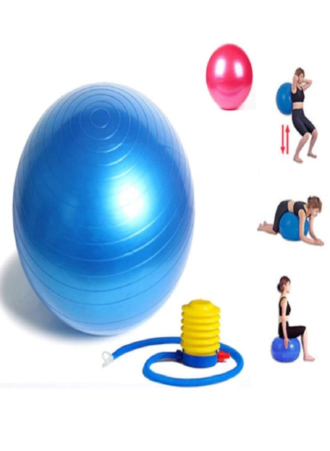 IVAR Anti Burst Swiss Ball Yoga Ball with Foot Pump for Total Body Fitness Gym Ball (75cm) - Image 3