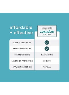 Sergeant's Guardian Flea & Tick Squeeze On Topical Cats 6Lbs And Over., 3 Count  - Image 2