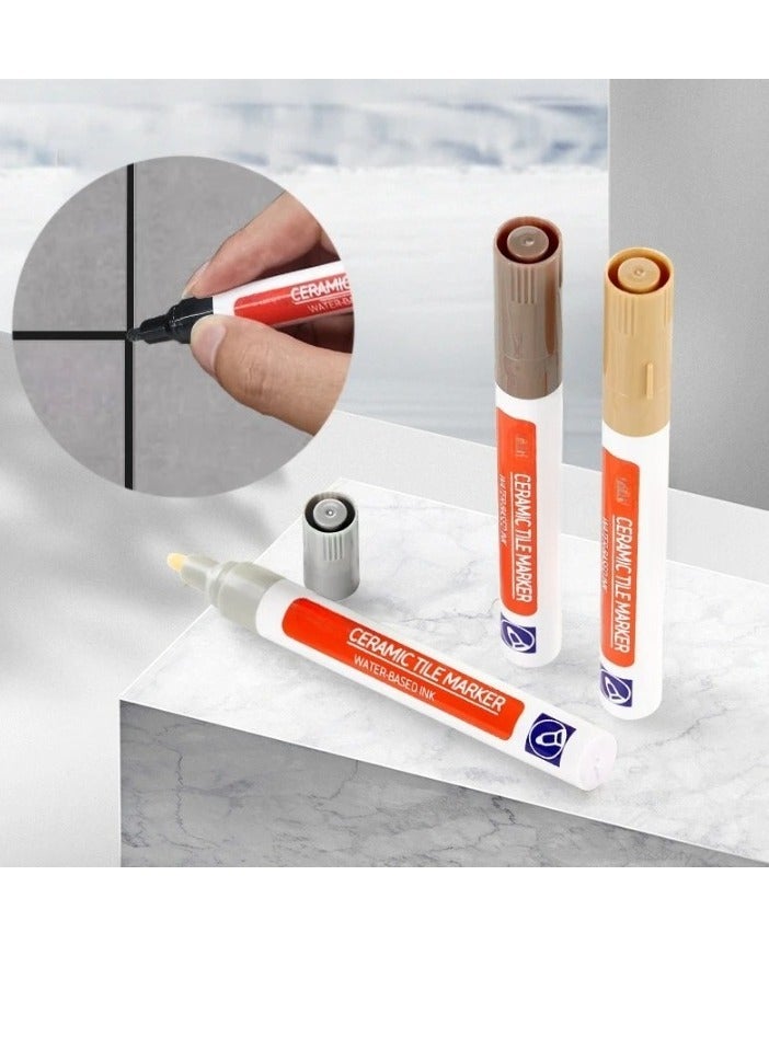 Wall Grout Restorer Marker Pen, Waterproof Grout Tile Pen, Easy To Use Grout Restoration Pen, Repair Pen For Tiles, Wall, Floor Tile Grout, Floor, Kitchens And Bathrooms, (1pc, Brown) - Image 4