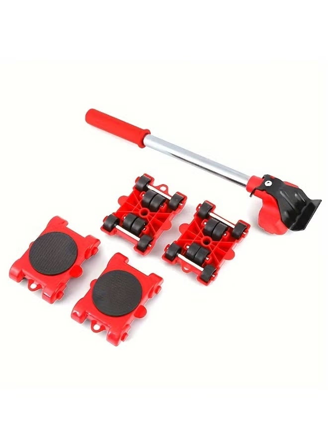 5-Piece Heavy-Duty Moving Set – Furniture Lifter and Swivel Tool with Roller Base for Easy Rearrangement of Large Items - Image 3