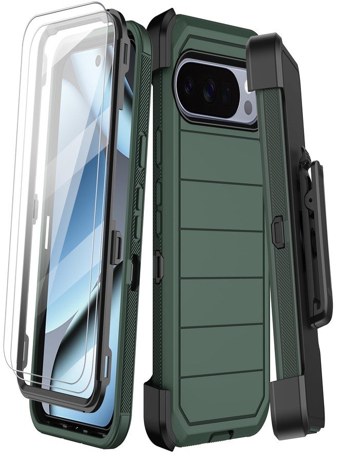 KECAI Belt Clip Case for Google Pixel 10 Pro XL, 2x Screen Protectors, Heavy Duty Shockproof Drop Protection Bumper Military Grade Full Body Non-slip Rugged Durable Phone Cover Kickstand - Image 1