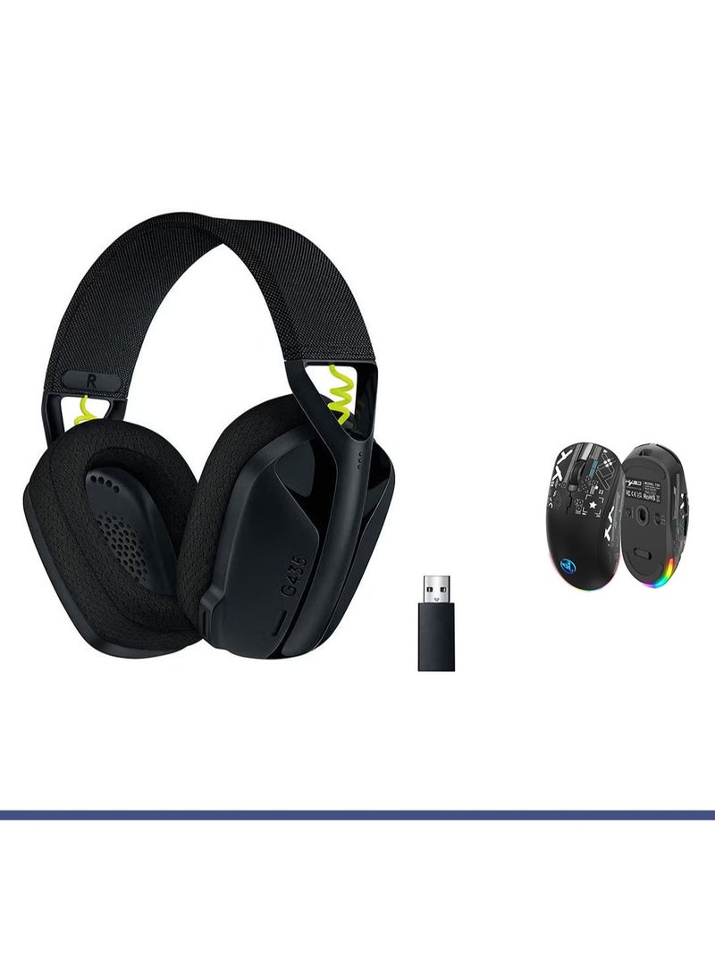 G435 LIGHTSPEED and Bluetooth Wireless Gaming Headset - Lightweight Over-Ear Headphones, Built-In Mics, 18h Battery, Compatible With Dolby Atmos, PC, PS4, PS5, Mobile - Image 1