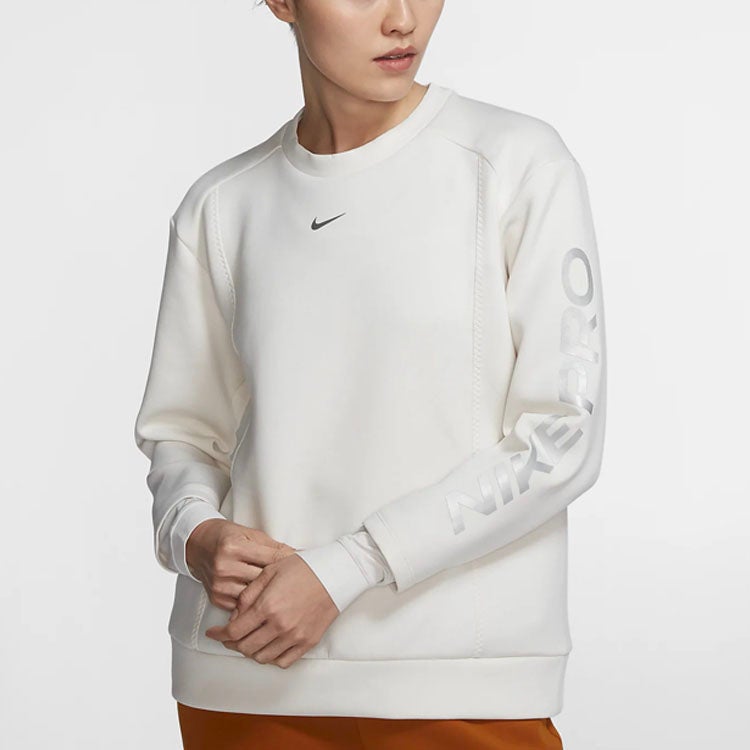 Nike (WMNS) Nike Pro Knit Hoodie Phantom 'White Grey' - Image 2
