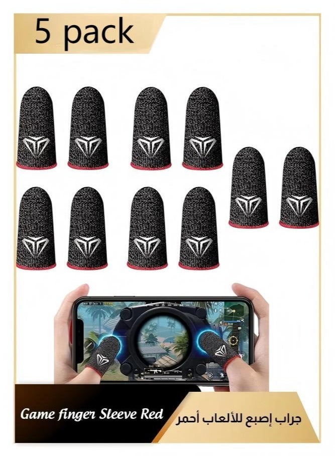 5 Pairs Mobile Game Controller Finger Sleeve Sets, Anti-Sweat Breathable, Full Touch Screen Joysticks Finger  - Image 1