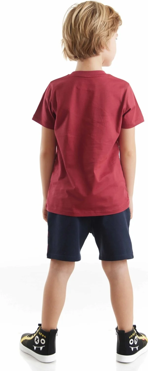 Denokids Super Strong Boy T-Shirt Shorts Set