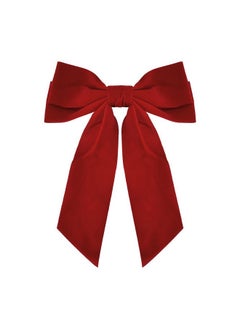 MXXGMYJ Velvet Hair Clips For Girls Cute Hair Accessories For Women Long Tail Bows Barrette For Fine Hair Stuff For Teens Girl Bowknot Hair Clip For Red Bow Barrettes For Teen Girls Large Clip In Hair Bows  - Image 1