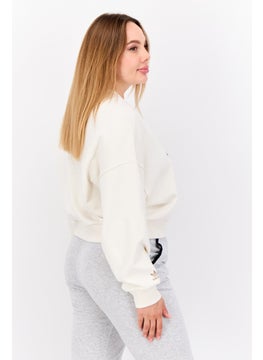 adidas Originals Women Sportswear Fit Long Sleeves Outdoor Sweatshirt, Off White  - Image 2