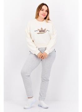 adidas Originals Women Sportswear Fit Long Sleeves Outdoor Sweatshirt, Off White  - Image 4