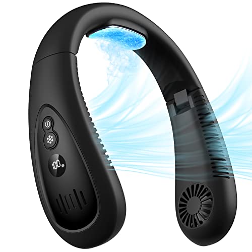 GAITIR Neck Air Conditioner Portable Neck Fan with Cooling Plate 360Cooling Airflow 5000mah Rechargeable USB Fan Hands Free Bladeless Wearable Foldable Mini Fan for Men Women Home Office Outdoor - Image 1