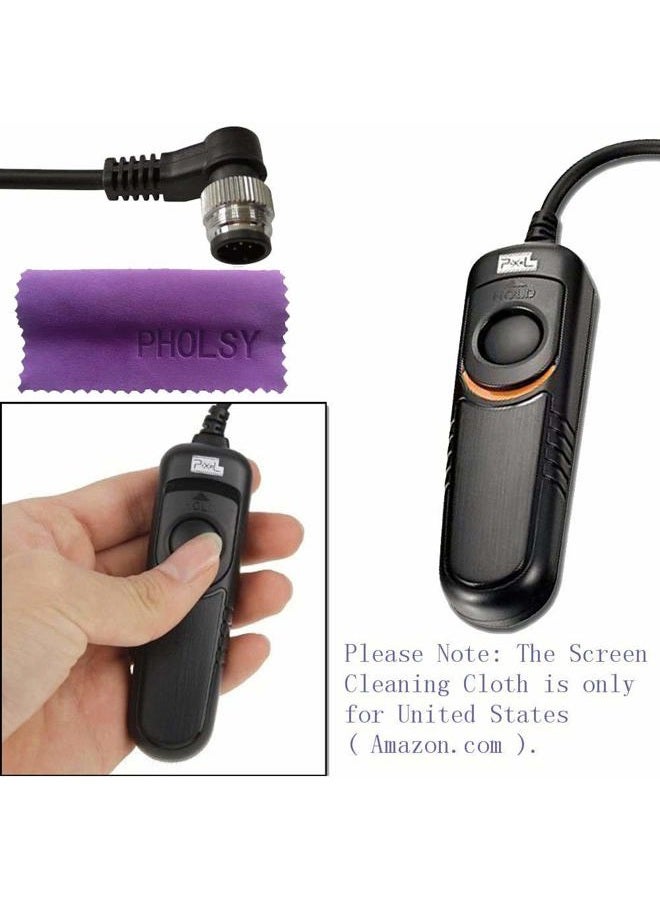 Pixel Remote Commander Shutter Release Cable DC0 Compatible with Nikon Z8 Z9 D3 D4 D5 D6 D800 D850 D810 D700 D500 D300 D200 F6 F100 F5 F90X F90 N90s D1X D2H D3X Compatible with Nikon MC-30A