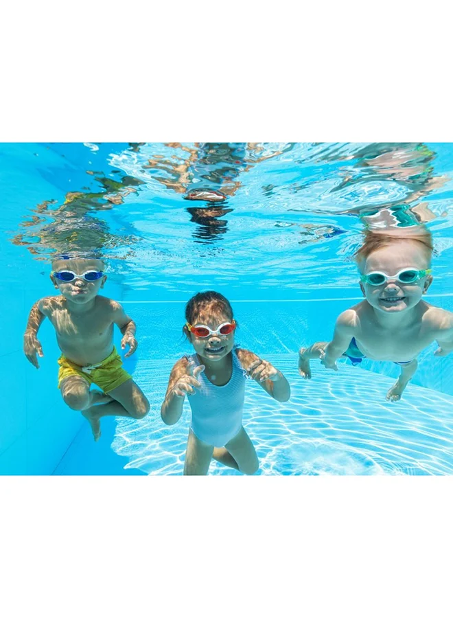 Bestway Bestway, Accelera Swimming Goggles for Kids Anti Fog UV Protection Swim Glasses Adjustable Strap Leak Proof Pool Goggles Assorted Colors 1 Pc