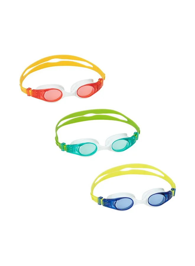 Bestway Bestway, Accelera Swimming Goggles for Kids Anti Fog UV Protection Swim Glasses Adjustable Strap Leak Proof Pool Goggles Assorted Colors 1 Pc