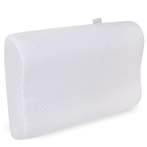 Sleepsia Cervical Contour Medical Orthopedic Memory Foam Pillow for Neck, Back Pain Support Gel Pillow with Washable Cover (Standard, Pack of 1) - Image 1