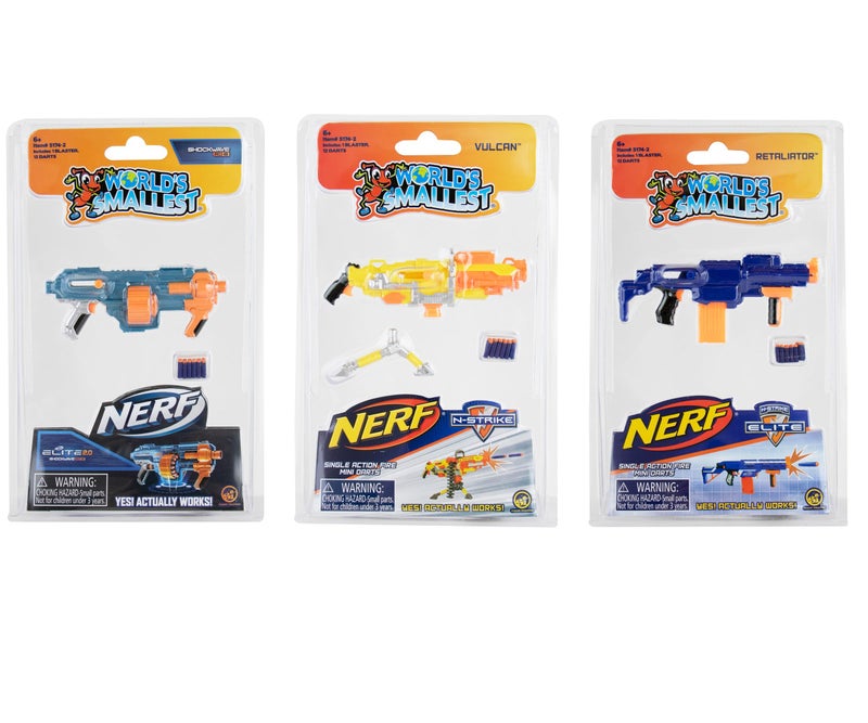 World's Smallest Worlds Smallest Nerf NStrike Elite 20 Blasters Series 2 Bundle Set of 3 - Image 3