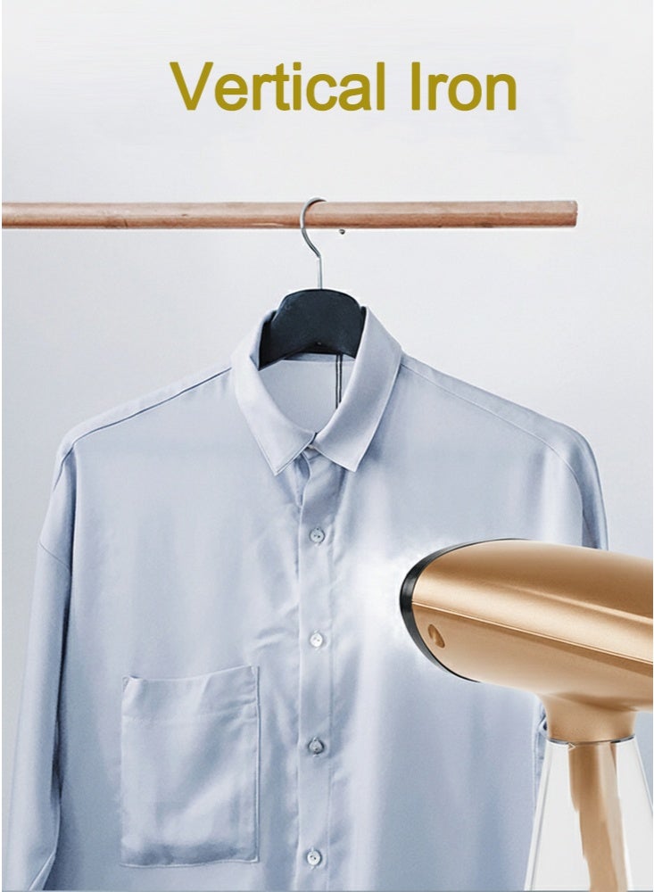 GREBON 1500W Handheld Clothes Steamer - Portable Steam Iron with Strong Penetrating, Travel-Friendly Garment Steamer Iron, Ergonomic Compact Design 200 ml YS-20082 Beige - Image 4