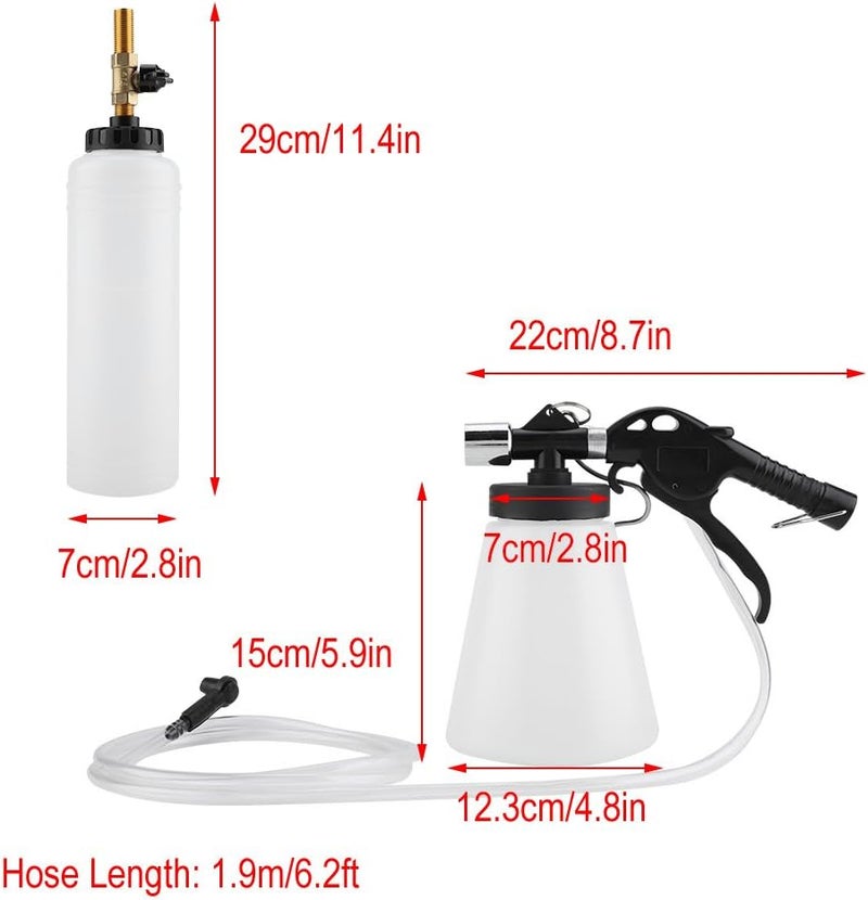 Trendy economical quality SIXRUN Brake Bleeder Kit Brake Fluid Bleeder Bleeding Tool with 4 Adapters 34oz Tank for One Person Operation 90-120PSI Long use oriented quality Flexible anti-break Periodic restock local Priority based order prep Popular trusted craftsmanship Varied dimensions Cross-location transit friendly build All-scene compatible build All governorates deliver Elegant multi-option build Care processed raw material Market diverse application fit Timely planned dispatch Classic practical design Local available supply Wear resistant upgraded material Matte anti slip finish Safe silicone build Labor saving optimized design Leakproof sealed Quick use-switch compatible build Local supply chain stock Daily wear upgraded resistant material Multiple sizes - Image 2