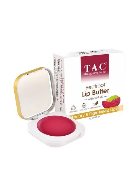 Beetroot Lip Balm With Spf 20 For Pigmented Dry & Chapped Lips Moisturising Lip Balm For Smooth Lips For Women & Men 5Gm