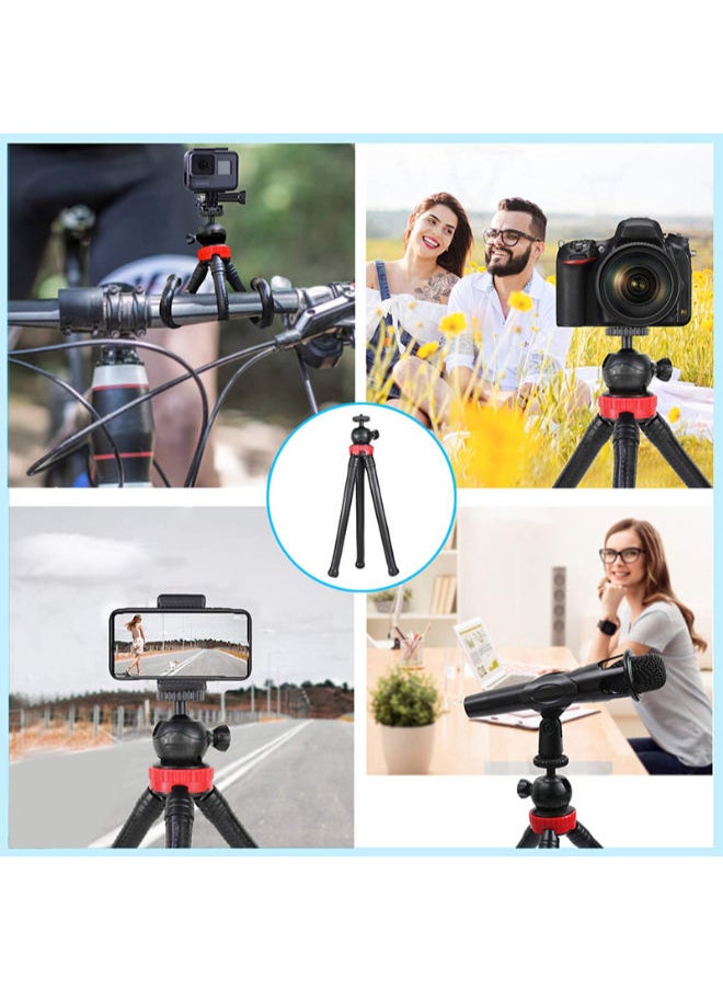 SHOPI 2in1 Flexible Tripod Stand with Cell Phone holder for iPhone 8 7 6 6s, Android Phone, Gopro and Digital DSLR Cameras  - Image 2