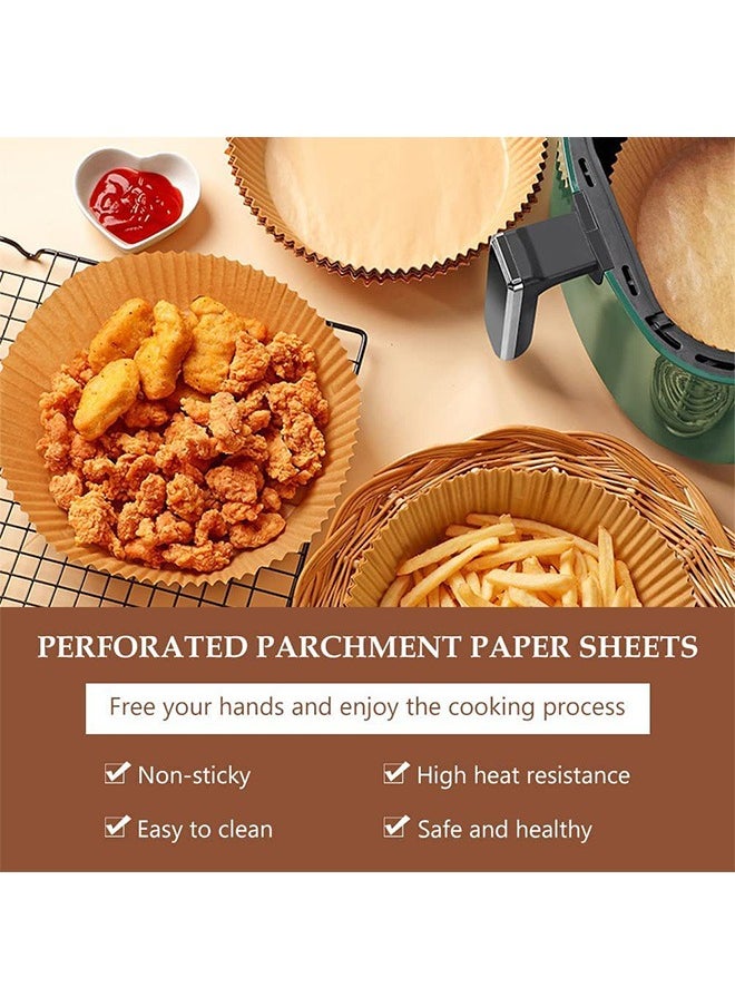 Ocean 50 Pcs Air Fryer Disposable Paper Liner Cooking Paper for Air Fryer Non-Stick Air Fryer Liners Baking Paper for Air Fryer Oil-proof Food Grade Parchment for Baking Roasting Microwave  - Image 5